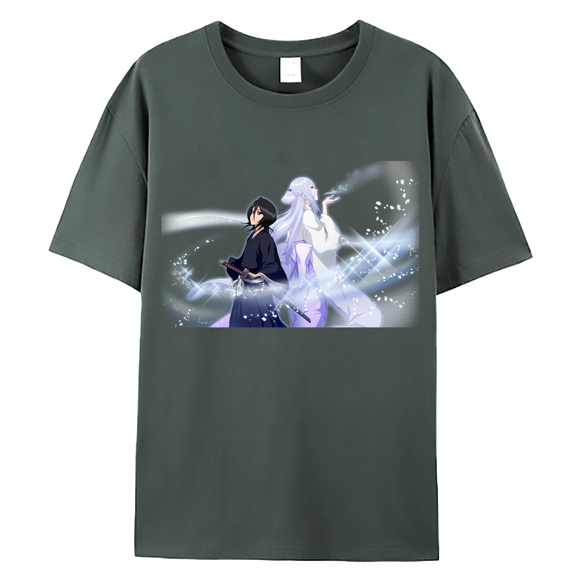 （画像用） ブリーチ 朽木ルキア BLEACH Kuchiki Rukia 綿100％ メンズ半袖Tシャツ｜肌触りやわらか＆通気性